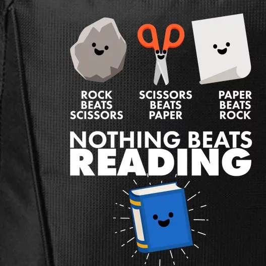 Cute Rock Scissors Paper Nothing Beats Reading City Backpack