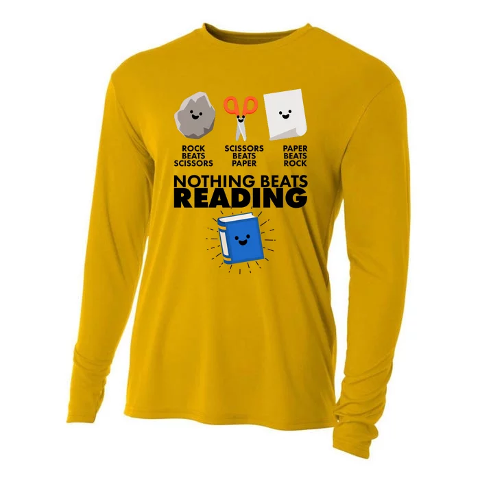 Cute Rock Scissors Paper Nothing Beats Reading Cooling Performance Long Sleeve Crew