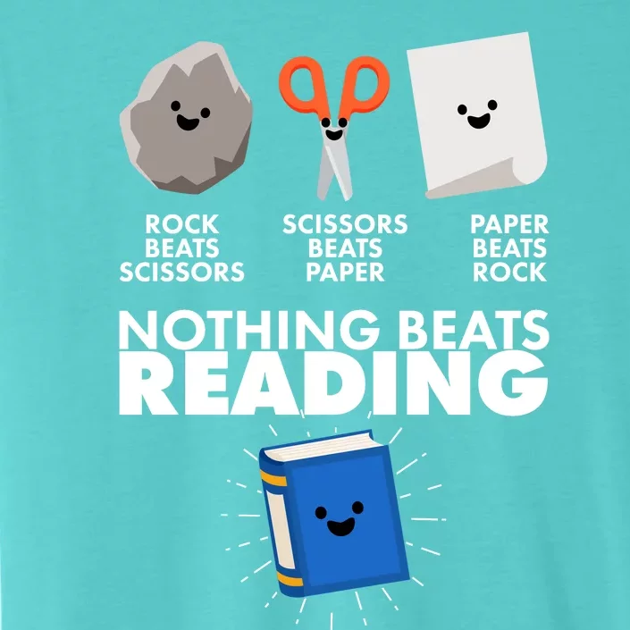 Cute Rock Scissors Paper Nothing Beats Reading ChromaSoft Performance T-Shirt