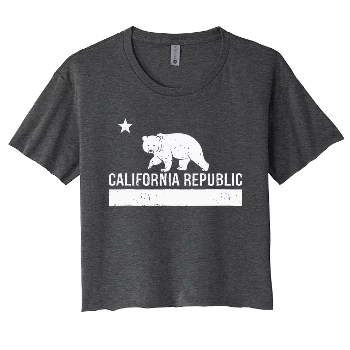 California Republic State Flag Women's Crop Top Tee