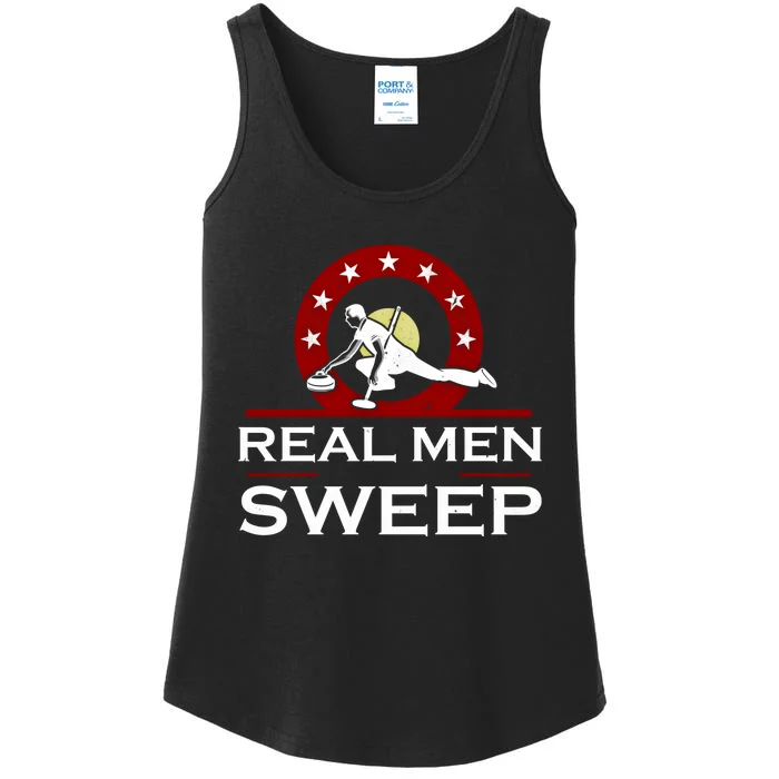 Curling Real Sweep Funny Sport Outdoor Birthday Party Gift Ladies Essential Tank