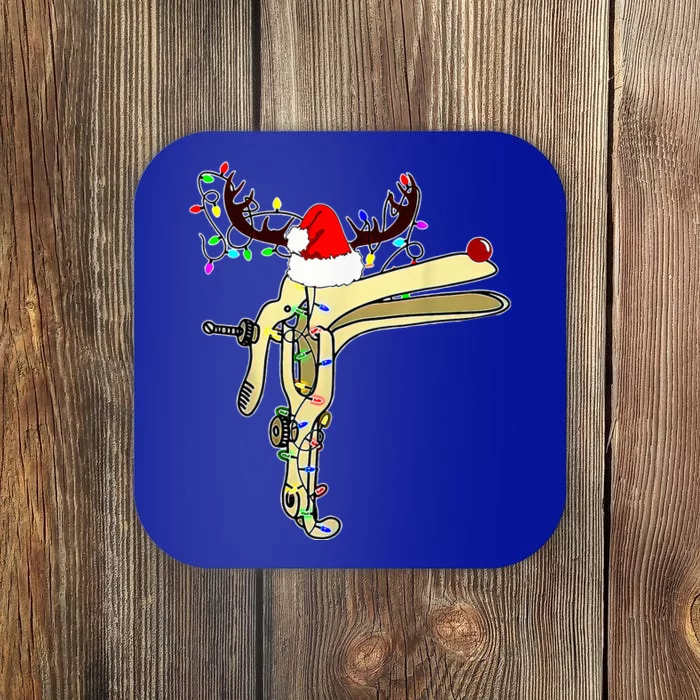 Christmas Reindeer Speculum Nurse OBGYN L&D Nursing Xmas Coaster