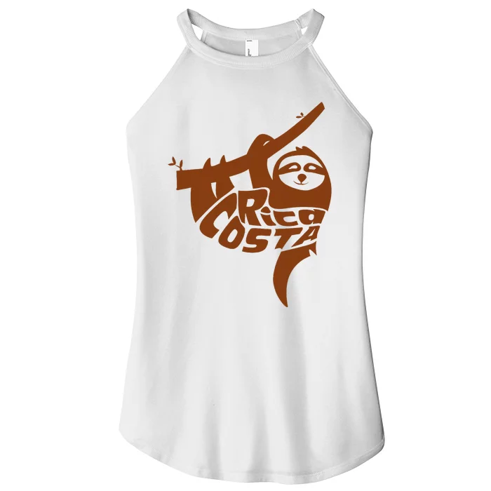 Costa Rica Sloth Word Art Funny Animal Women’s Perfect Tri Rocker Tank