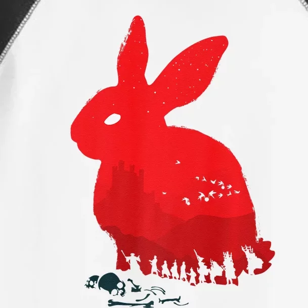 Cute Rabbit Silhouette Death Awaits Funny Halloween Premium Toddler Fine Jersey T-Shirt