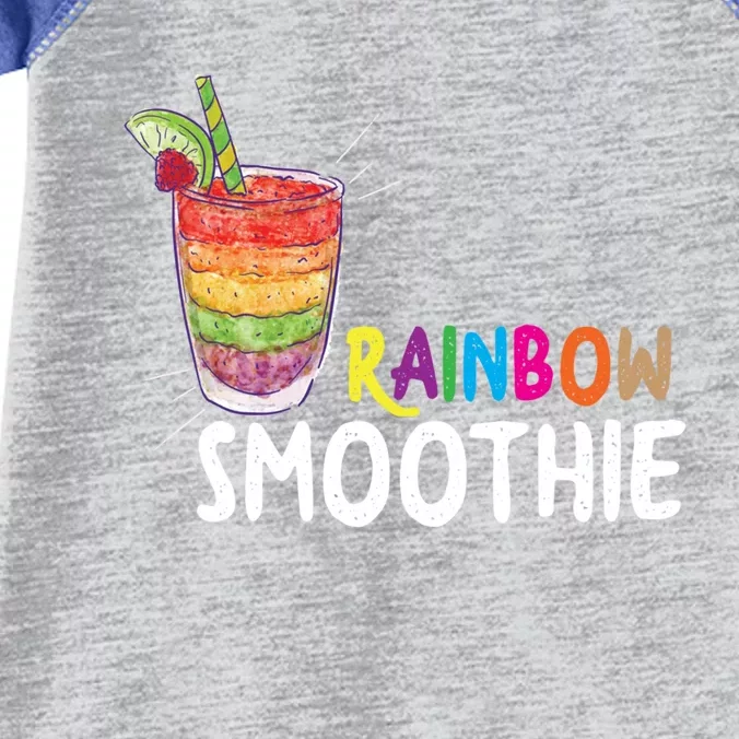 Cool Rainbow Smoothie Lgbtq Fruits Fitness Junkies Gift Infant Baby Jersey Bodysuit