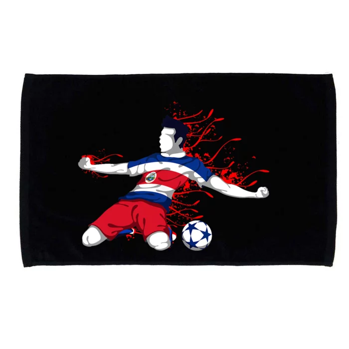 Costa Rica Soccer Costa Rican National Flag Football Lovers Microfiber Hand Towel