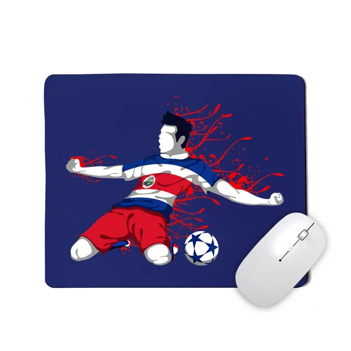 Costa Rica Soccer Costa Rican National Flag Football Lovers Mousepad