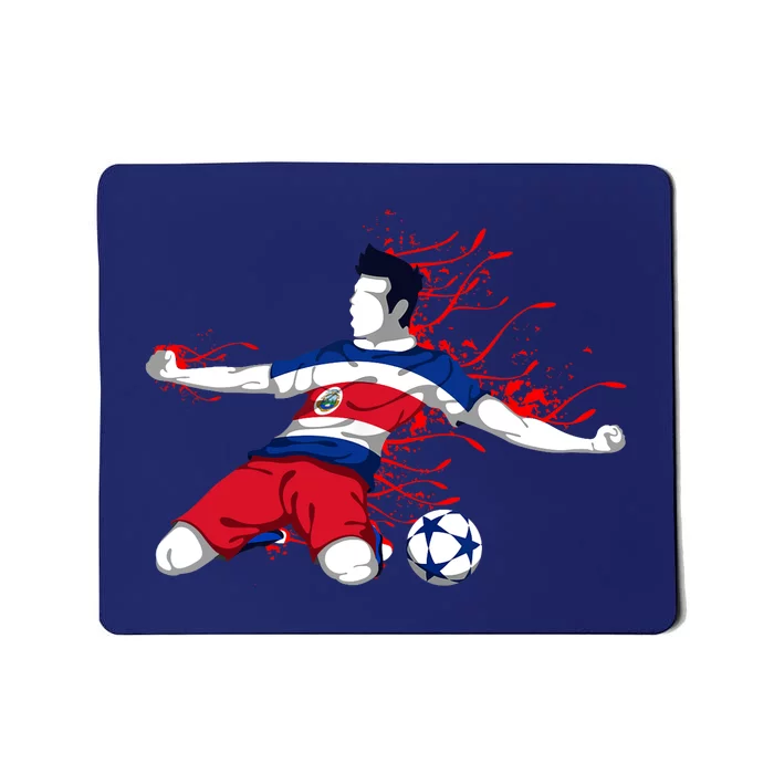 Costa Rica Soccer Costa Rican National Flag Football Lovers Mousepad