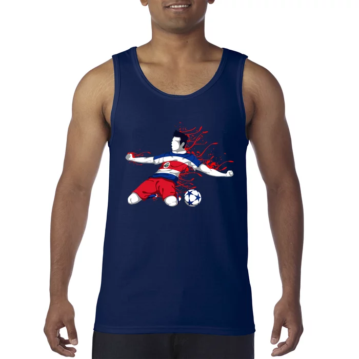 Costa Rica Soccer Costa Rican National Flag Football Lovers Tank Top