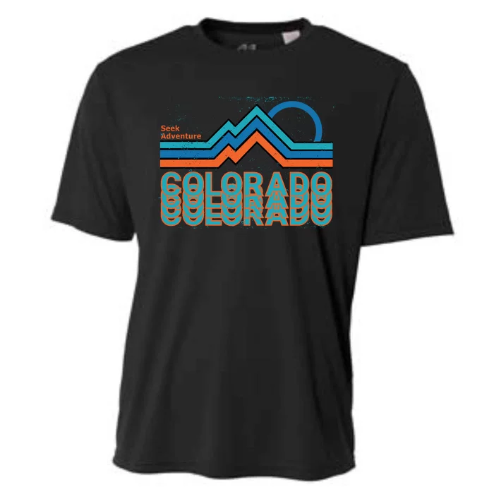 Colorado Retro Style Adventure Logo Cooling Performance Crew T-Shirt