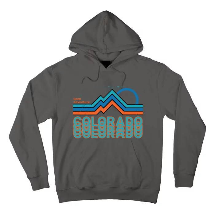 Colorado Retro Style Adventure Logo Hoodie