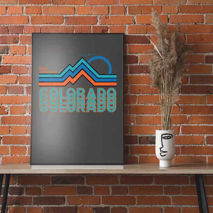 Colorado Retro Style Adventure Logo Poster