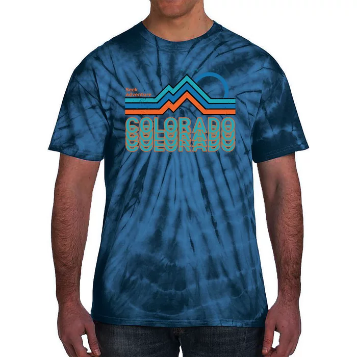 Colorado Retro Style Adventure Logo Tie-Dye T-Shirt