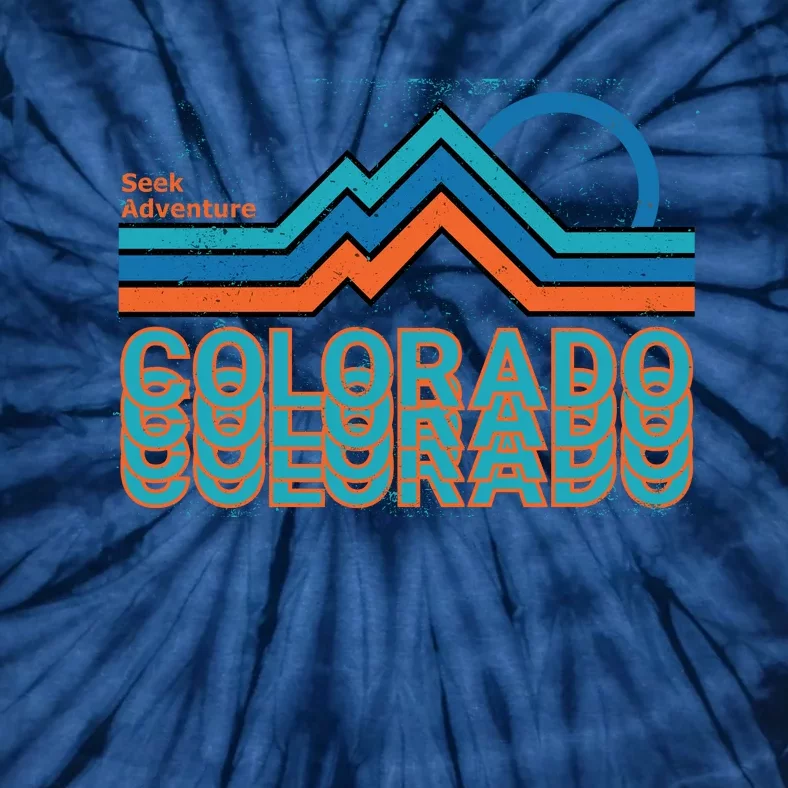 Colorado Retro Style Adventure Logo Tie-Dye T-Shirt