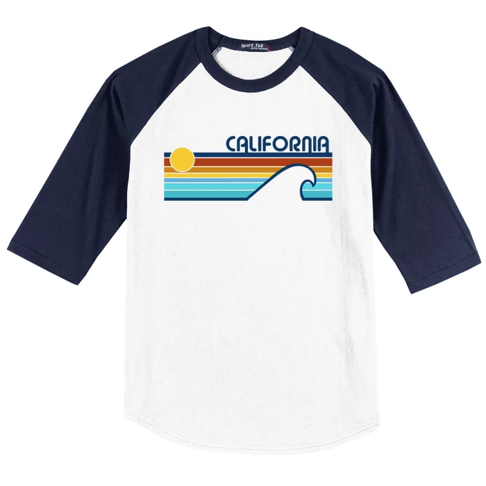 California Retro Sunset Beach Baseball Sleeve Shirt