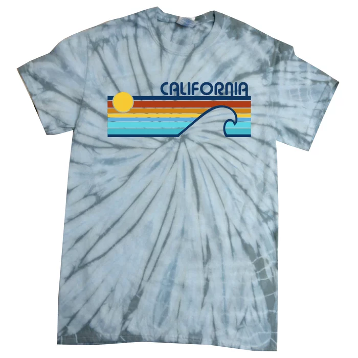 California Retro Sunset Beach Tie-Dye T-Shirt