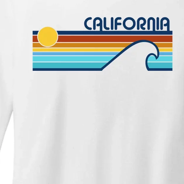 California Retro Sunset Beach Womens CVC Long Sleeve Shirt