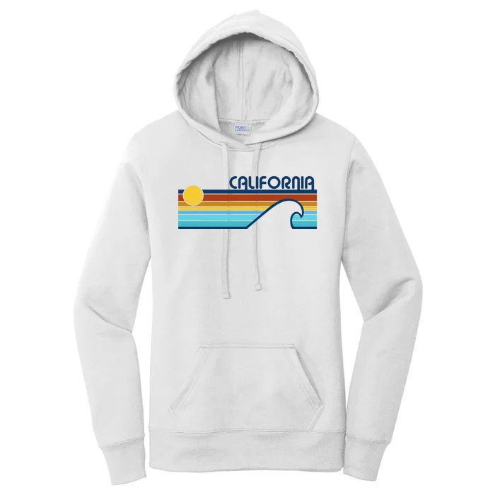 California Retro Sunset Beach Women's Pullover Hoodie