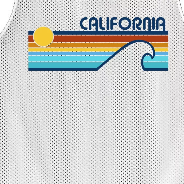 California Retro Sunset Beach Mesh Reversible Basketball Jersey Tank