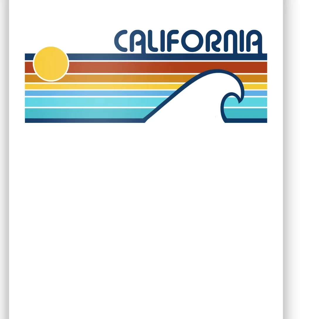 California Retro Sunset Beach Poster