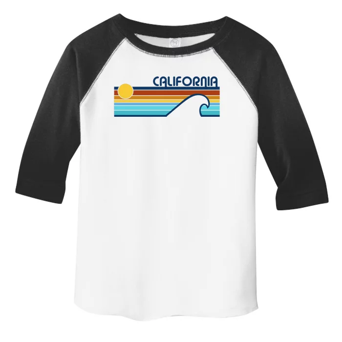 California Retro Sunset Beach Toddler Fine Jersey T-Shirt