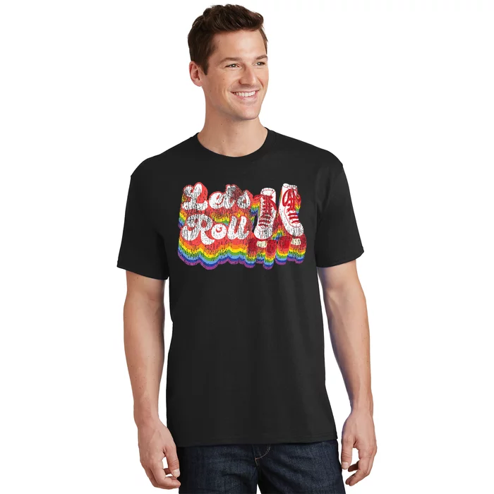 Cool Roller Skating Skate 1970S Retro T-Shirt