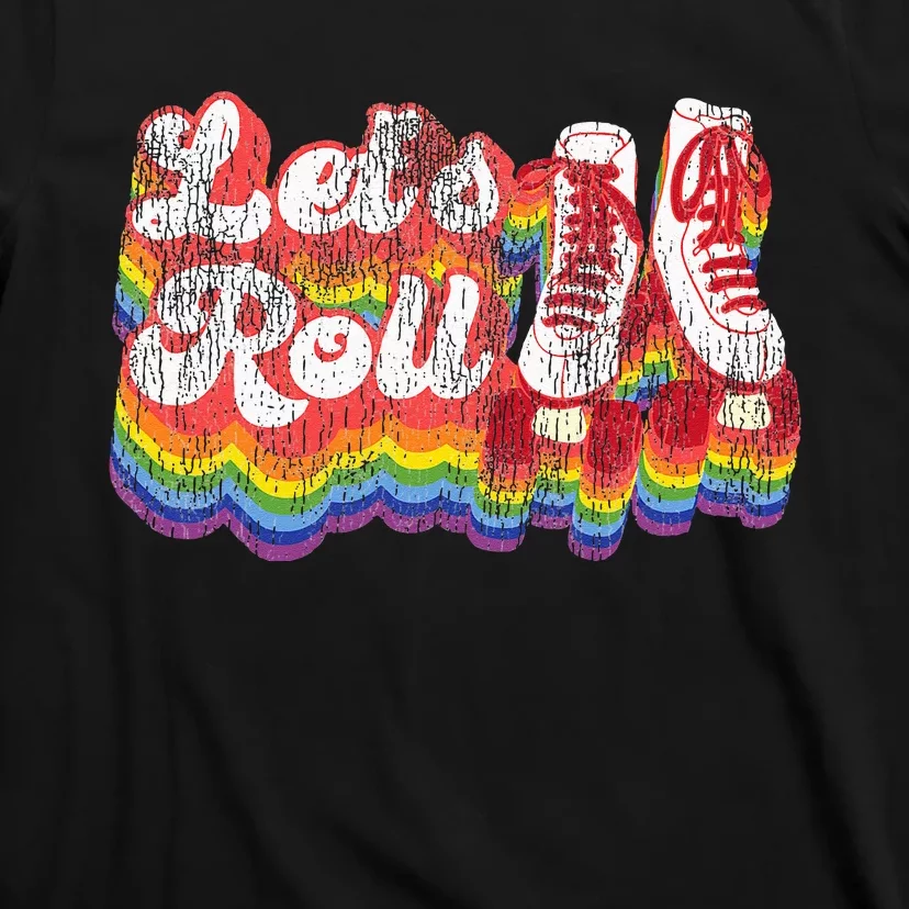 Cool Roller Skating Skate 1970S Retro T-Shirt