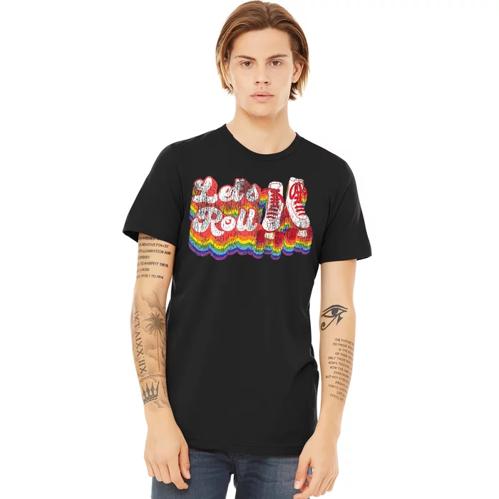 Cool Roller Skating Skate 1970S Retro Premium T-Shirt