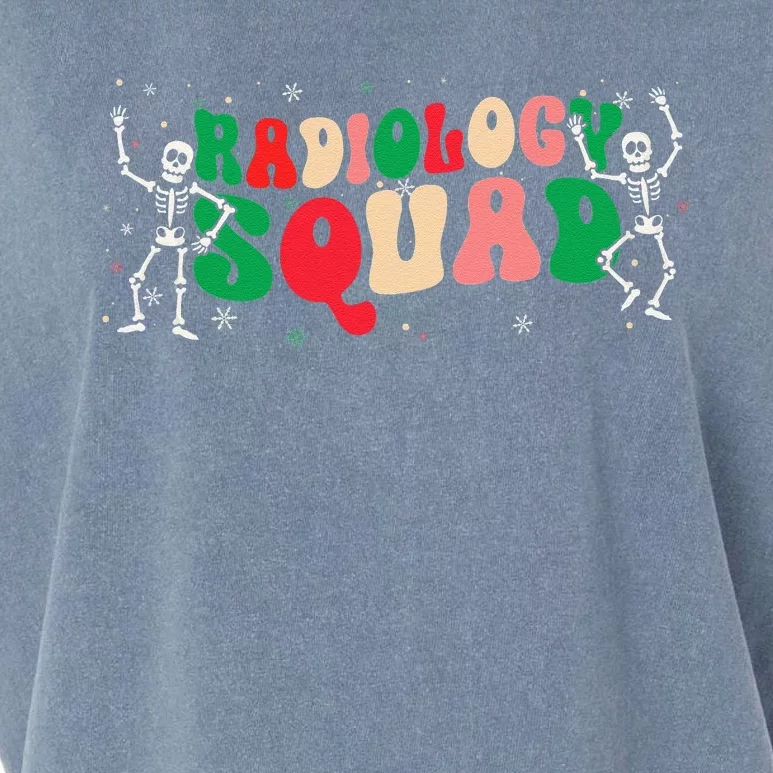 Christmas Radiology Squad Rad Tech Retro Xmas Skeleton Garment-Dyed Women's Muscle Tee