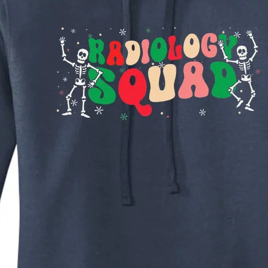 Christmas Radiology Squad Rad Tech Retro Xmas Skeleton Women's Pullover Hoodie