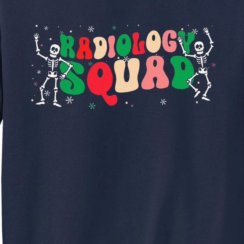 Christmas Radiology Squad Rad Tech Retro Xmas Skeleton Tall Sweatshirt