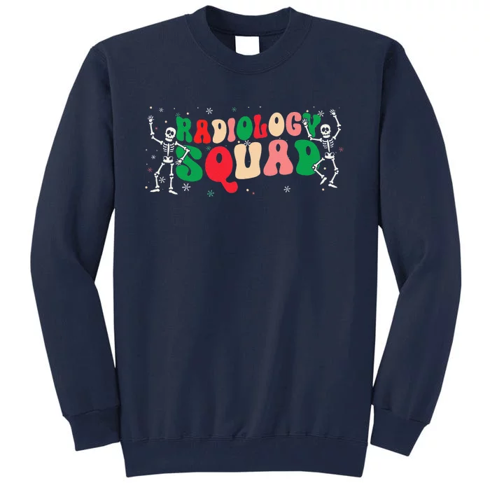 Christmas Radiology Squad Rad Tech Retro Xmas Skeleton Tall Sweatshirt