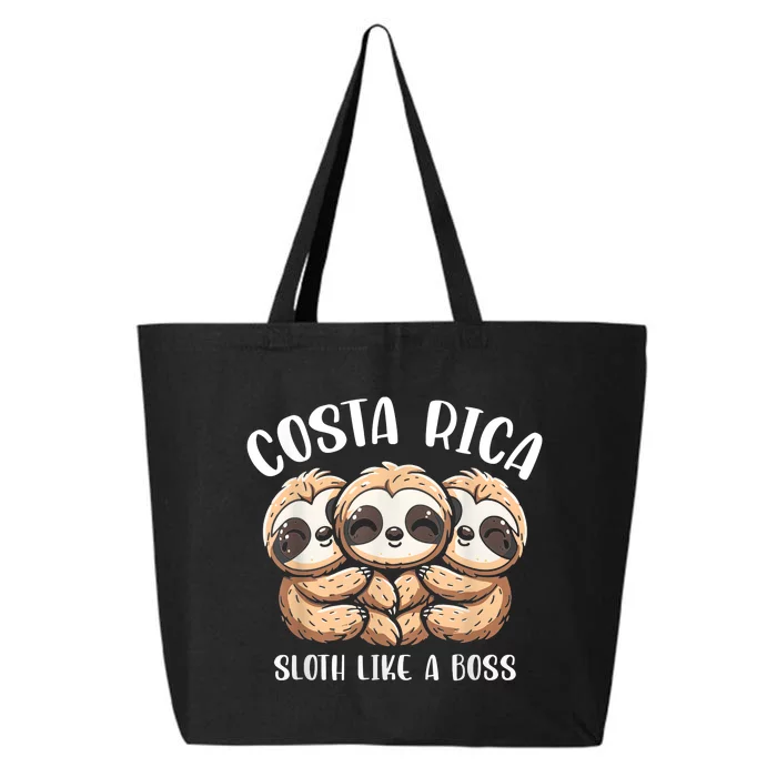 Costa Rica Sloth Like A Boss Costa Rican Travel Vacation 25L Jumbo Tote