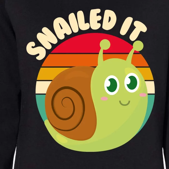 Cute Retro Snailed It Womens California Wash Sweatshirt