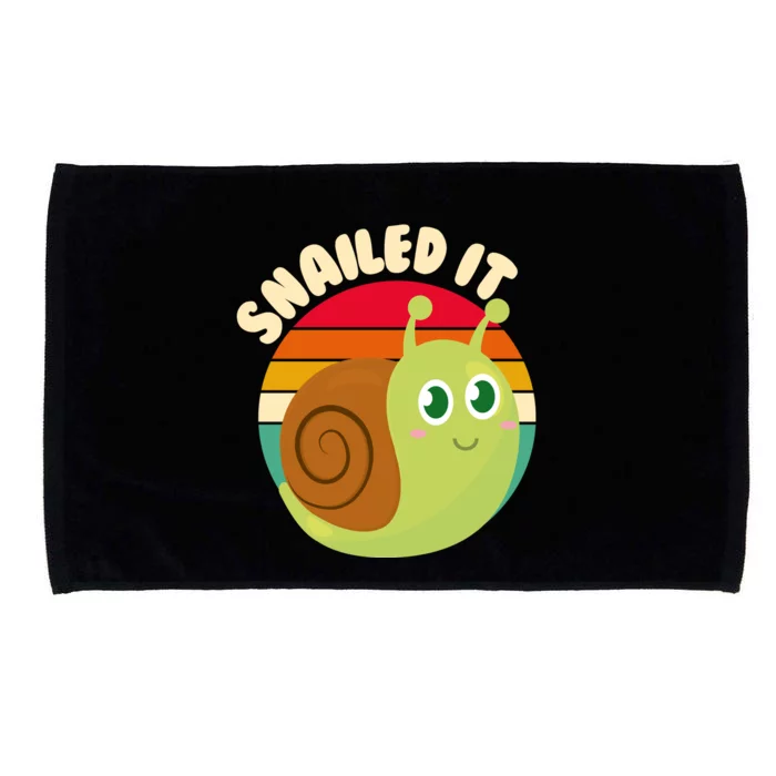 Cute Retro Snailed It Microfiber Hand Towel