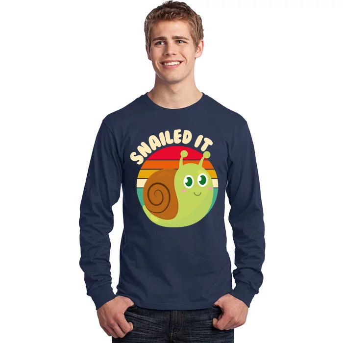 Cute Retro Snailed It Tall Long Sleeve T-Shirt