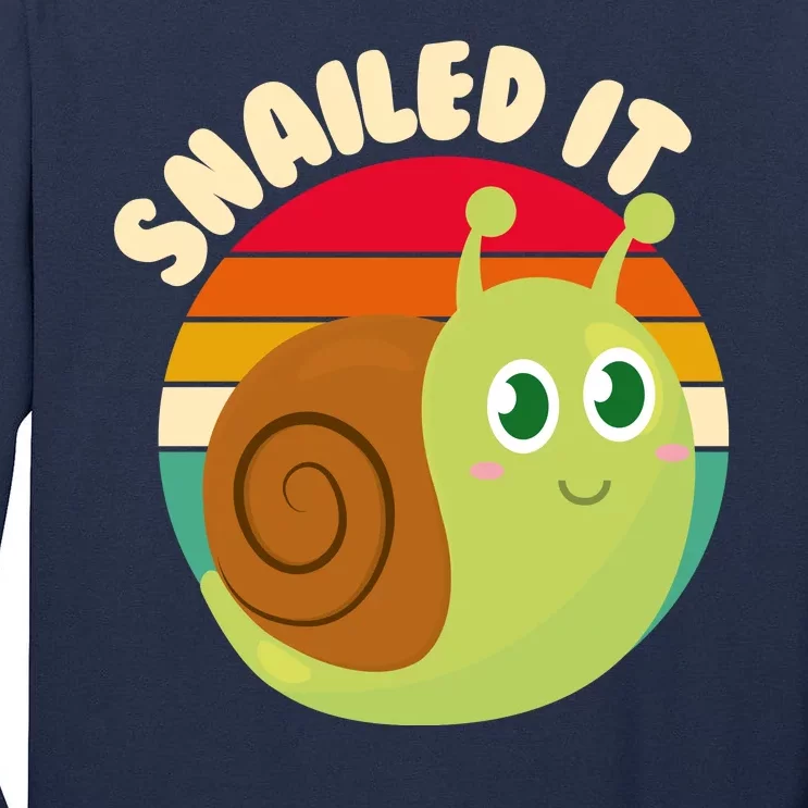 Cute Retro Snailed It Tall Long Sleeve T-Shirt