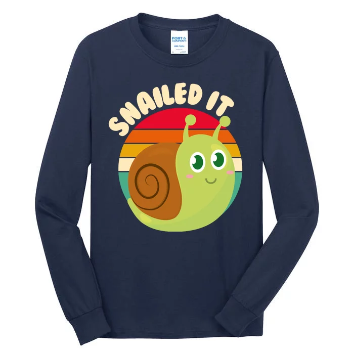 Cute Retro Snailed It Tall Long Sleeve T-Shirt