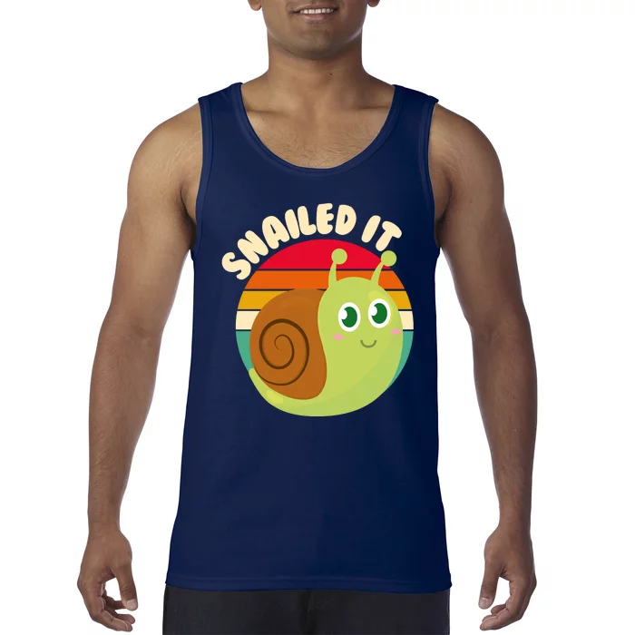 Cute Retro Snailed It Tank Top