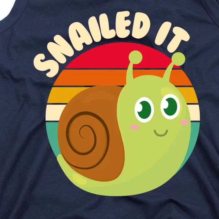 Cute Retro Snailed It Tank Top