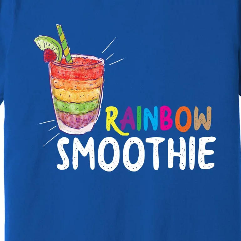 Cool Rainbow Smoothie Lgbtq Fruits Fitness Junkies Gift Premium T-Shirt