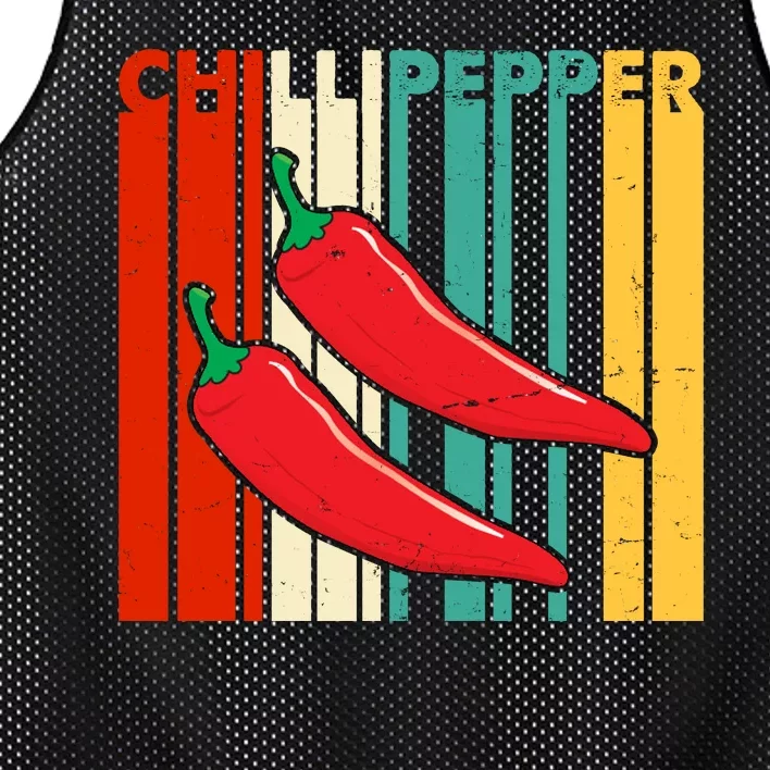 Chillipepper Retro Sunset Mesh Reversible Basketball Jersey Tank