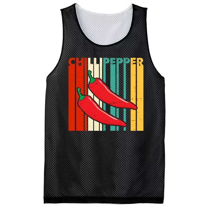 Chillipepper Retro Sunset Mesh Reversible Basketball Jersey Tank