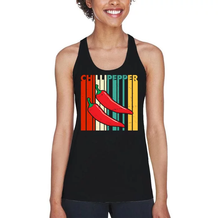 Chillipepper Retro Sunset Women's Racerback Tank