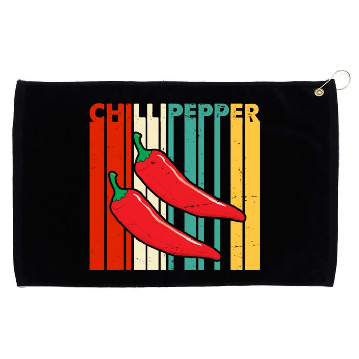 Chillipepper Retro Sunset Grommeted Golf Towel