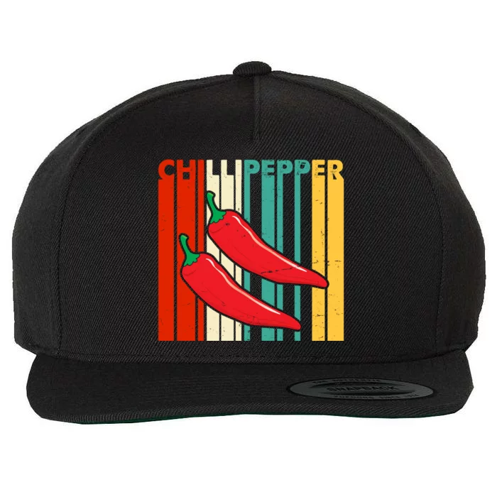 Chillipepper Retro Sunset Wool Snapback Cap