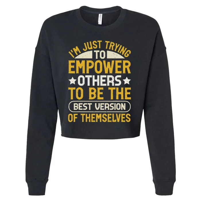 Conflict Resolution Specialist Quote Cropped Pullover Crew