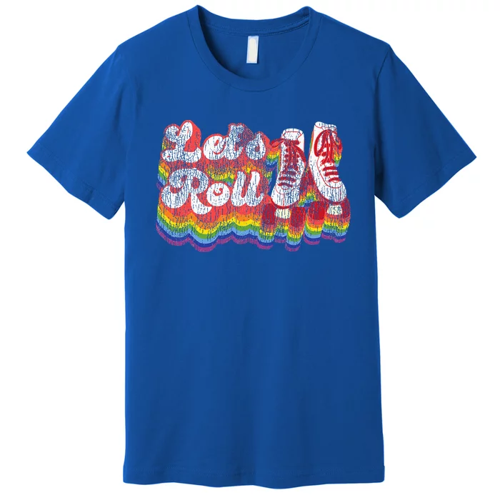 Cool Roller Skating Skate 1970S Retro Premium T-Shirt