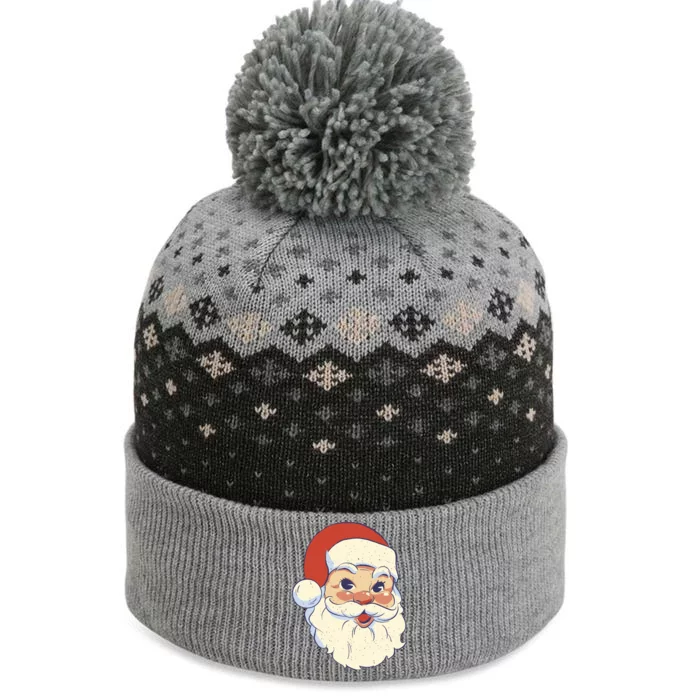 Cute Retro Santa Claus Holiday The Baniff Cuffed Pom Beanie