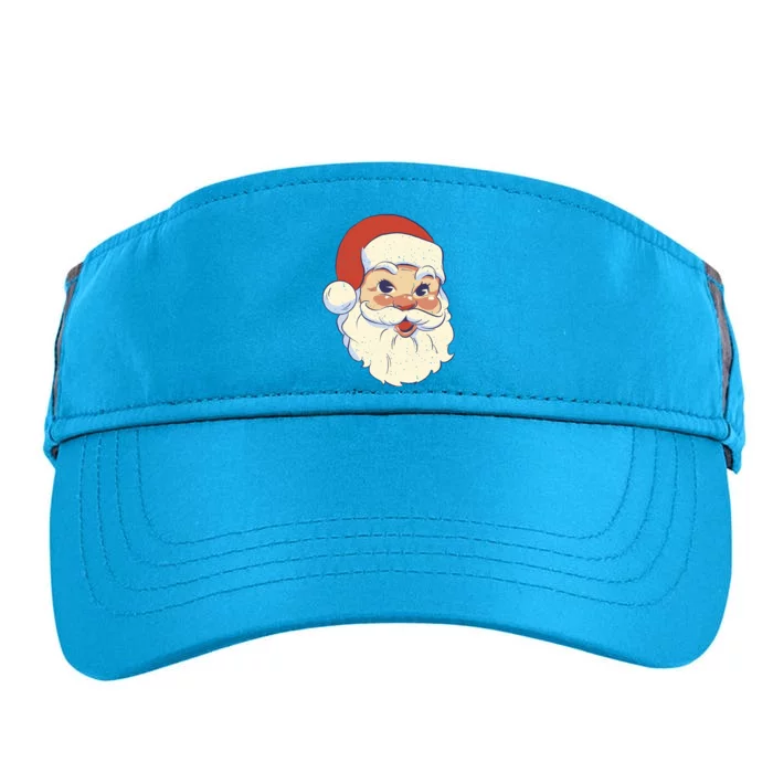 Cute Retro Santa Claus Holiday Adult Drive Performance Visor